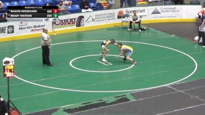 96 lbs Semifinal - Mason Keesecker, Derry Area vs Brady Watson, Avon Grove