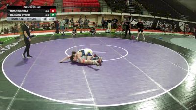 117 lbs Champ. Round 3 - Noah Schulz, Alaska vs Kannon Pyfer, Alaska