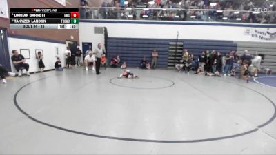 43 lbs 3rd Place Match - Damian Barrett, Grizzly Wrestling Club vs Takyzen Landon, Thunder Ridge Outlaws Wrestling Club