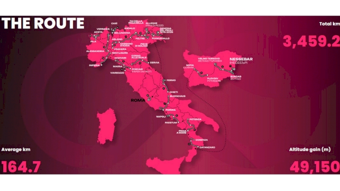 Giro d'Italia 2026 Route Map, Details