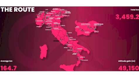 Giro d'Italia 2026 Route Map, Details