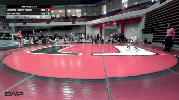 73 lbs Semifinal - Abigail `Abby` Owen, Perry Girls Wrestling Club vs Katie Case, Tonkawa High School Girls