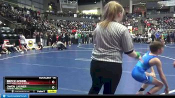 85 lbs Quarterfinal - Owen Launer, Kearney Matcats vs Brock Goebel, MWC Wrestling Academy