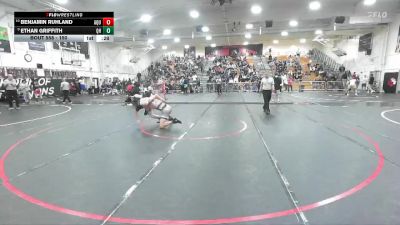 150 lbs Cons. Round 4 - Ethan Griffith, Quartz Hill vs Benjamin Ruhland, Aquinas