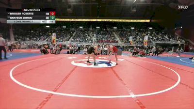 4A-157 lbs Cons. Round 1 - Bridger Roberts, Evanston vs Grayson Zemski, Sheridan