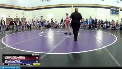 98 lbs Quarterfinal - William Richardson, Roncalli Wrestling Foundation vs Ethan Alvarez, Region Wrestling Academy