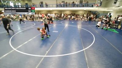 40-41 lbs Round 1 - Carson Dick, Team Grand Valley Elite vs William (Trey) Mackintosh, Aviator Wrestling Academy