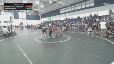 120 lbs Round 4 - Makaia Elyse Mendoza, GWC vs London Simes, Rancho Bernardo WC