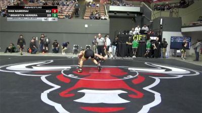 134 lbs Consi Of 8 #1 - Ivan Nameesai, McLane vs Brakstyn Herrera, Sierra Pacific