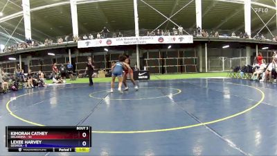 127 lbs Round 2 (4 Team) - KiMorah Cathey, Oklahoma vs Lexee Harvey, Georgia