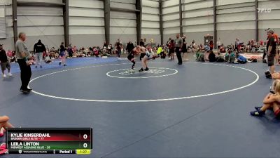 82 lbs Final - Kylie Kinserdahl, Badger Girls Elite vs Leila Linton, Midwest Assasins Blue