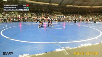 Quarterfinal - Jeremiah Martinez, Rough House vs Chebon Warrior, Tecumseh Youth Wrestling
