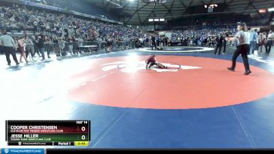 82 lbs 7th Place Match - Jesse Miller, Young Suns Wrestling Club vs Cooper Christensen, Cle Elum Mat Miners Wrestling Club