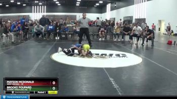 55 lbs Placement Matches (8 Team) - Mayson McDonald, West Virginia vs Brooks Poupard, Dundee Wrestling (MI)