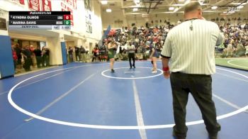 Girls 145 lbs Semifinal - Marina Davis, Monterey Girls vs Kyndra Olmos, Lincoln Girls