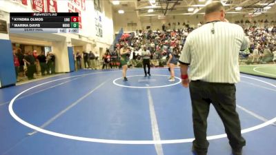 Girls 145 lbs Semifinal - Marina Davis, Monterey Girls vs Kyndra Olmos, Lincoln Girls