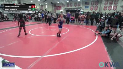 67 lbs Quarterfinal - Cairo Anderson, ICEFIGHTER U vs Bray Johnson, Checotah Matcats