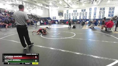 110 lbs Champ. Round 2 - NATALIE HERRERA, Chino vs Catarina Sanchez, Bell Gardens