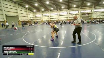 86-95 lbs Cons. Semi - Faye Wiberg, Top Of Utah vs Kyrie Mecham, Cougar Wrestling Club