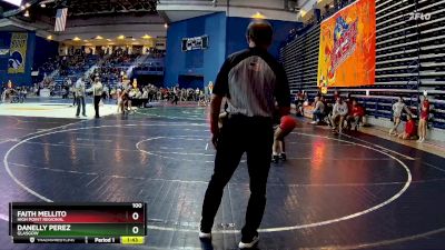 100 lbs Champ. Round 2 - Faith Mellito, High Point Regional vs Danelly Perez, Glasgow