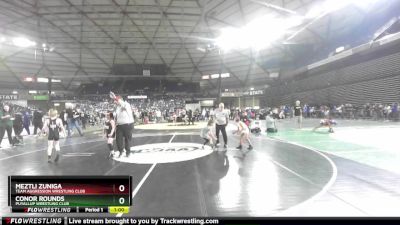 49 lbs Cons. Round 5 - Meztli Zuniga, Team Aggression Wrestling Club vs Conor Rounds, Puyallup Wrestling Club