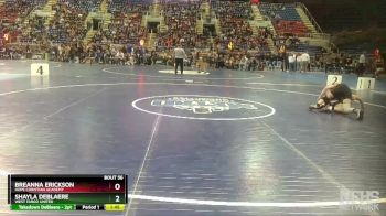 120 lbs Champ. Round 1 - Breanna Erickson, Hope Christian Academy vs Shayla DeBlaere, West Fargo United