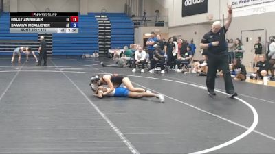 110 lbs Cons. Round 2 - Haley Zinninger, Emmanuel University vs Samaiya McAllister, Allen