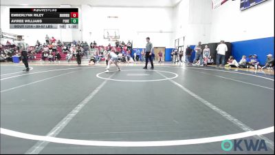 89-97 lbs Semifinal - Emberlynn Riley, Skiatook Youth Wrestling vs Aviree Williams, Powerhouse