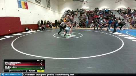 182 lbs Cons. Round 2 - Rudy Hall, Lovell vs Mason Brown, Jackson Hole