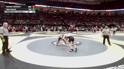 157 lbs Cons. Sub-semis - Mavrik Gregory, Mount Vernon vs Ben Takats, Perrysburg