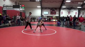 22 lbs Quarterfinal - Crue Bruenger, Carthage Wrestling Club vs Owen Zumdome, Fort Madison Wrestling