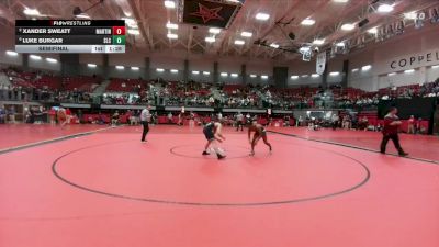 150 lbs Semifinal - Luke Burgar, Southlake Carroll vs Xander Sweatt, Arlington Martin