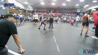 73 lbs Consi Of 4 - Harvey Wright, Weatherford Youth Wrestling vs Clementina Zapata, OKC Saints Wrestling