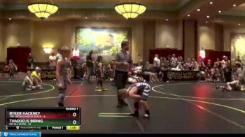 92 lbs Round 1 (6 Team) - Ryker Hackney, The Untouchables Black vs Thaddeus Biring, MO All Stars