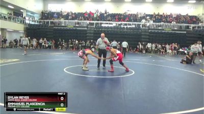 141 lbs Cons. Round 3 - Dylan Reyes, Santa Rosa Junior College vs Emmanuel Plascencia, Fresno City College