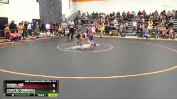 B-2 lbs Round 1 - Cosette Coorough, North Liberty Wrestling Club vs Iyanna Kirk, Hammerin Hawks