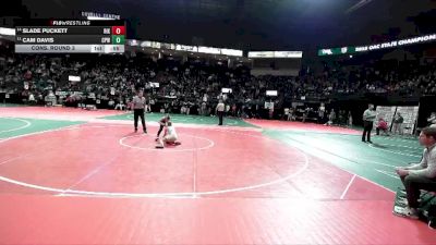 95 lbs Cons. Round 3 - Cam Davis, CPWA vs Slade Puckett, RIKA