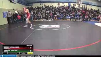 160 lbs Cons. Round 1 - Nathan Mendez, Warden vs Brody Schillinger, Davenport