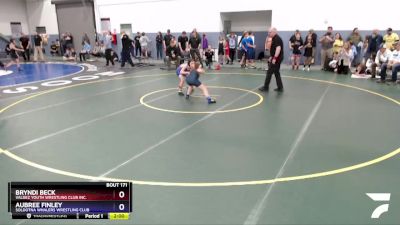 85 lbs Rr2 - Bryndi Beck, Valdez Youth Wrestling Club Inc. vs Aubree Finley, Soldotna Whalers Wrestling Club