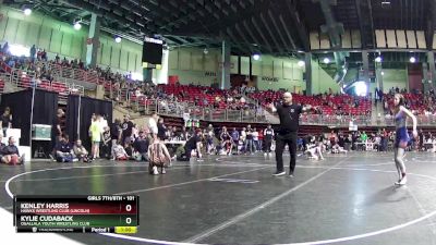 101 lbs Quarterfinal - Kenley Harris, Hawks Wrestling Club (Lincoln) vs Kylie Cudaback, Ogallala Youth Wrestling Club