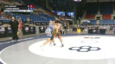 157 lbs Cons. Semis - Jack Torosian, California vs Landon Weidler, Illinois