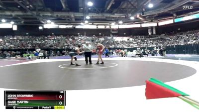 138 lbs Champ. Round 1 - John Browning, Redmond vs Gage Martin, Sandpoint