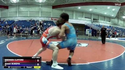 132 lbs Cons. Round 3 - Brennen Clifford, KY vs Isaiah Buikema, IN