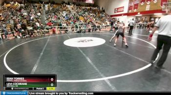 132 lbs Semifinal - Isiah Torres, Powell Middle School vs Levi Cochrane, Greybull MS