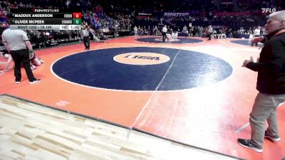 1A 190 lbs Semifinal - Maddux Anderson, Orion vs Oliver McPeek, Lena (L.-Winslow)