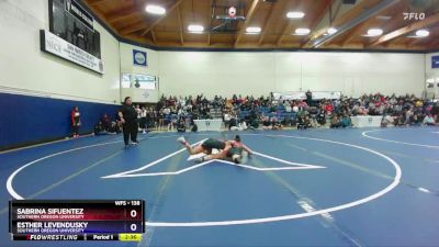 138 lbs Cons. Round 3 - Sabrina Sifuentez, Southern Oregon University vs Esther Levendusky, Southern Oregon University