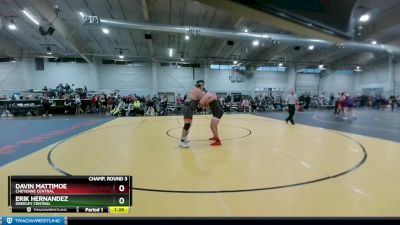 285 lbs Champ. Round 3 - Davin Mattimoe, Cheyenne Central vs Erik Hernandez, Greeley Central