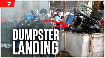 Micro Sprint Flips Into Dumpster At Tulsa Shootout
