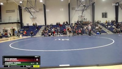 157 lbs 3rd Place Match - Rico Brown, Rochester University vs Andrew Torres, Lourdes University