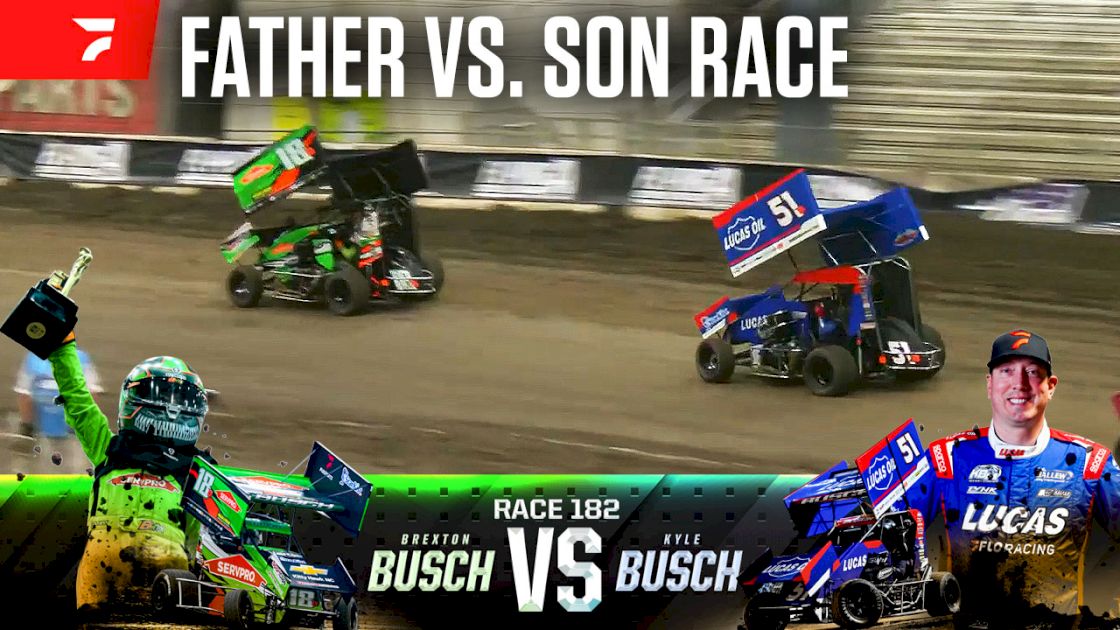 Kyle Busch vs. Brexton Busch Heat Race | 2026 Tulsa Shootout